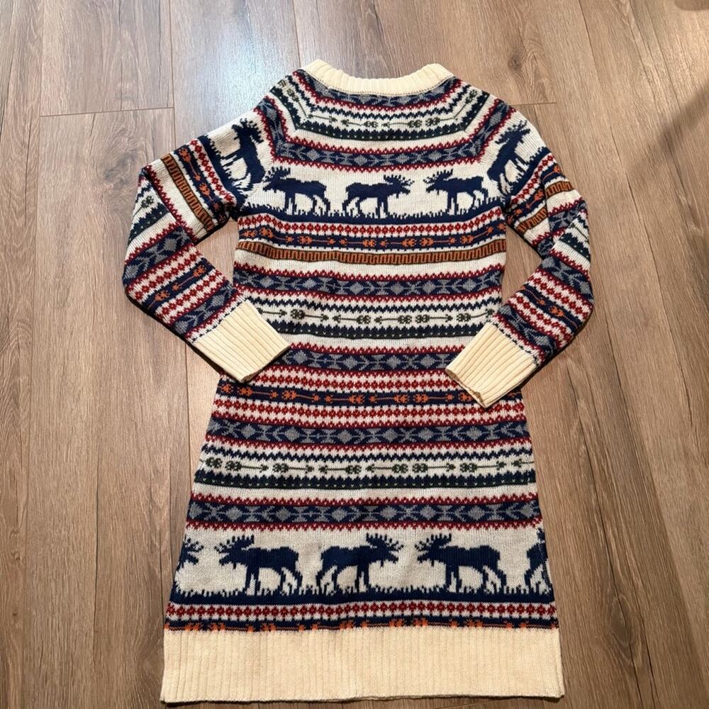 Kiel James Patrick Cozy Cabin Sweater Dress Women’s Moose Knit Long Sleeve Small - Picture 7 of 9
